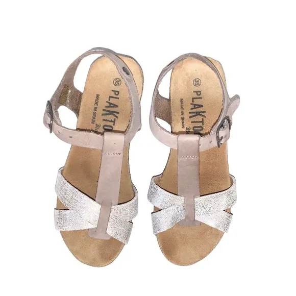 PLAKTON WEDGE women’s comfy heels sandals GIRL’s size 35 US 4