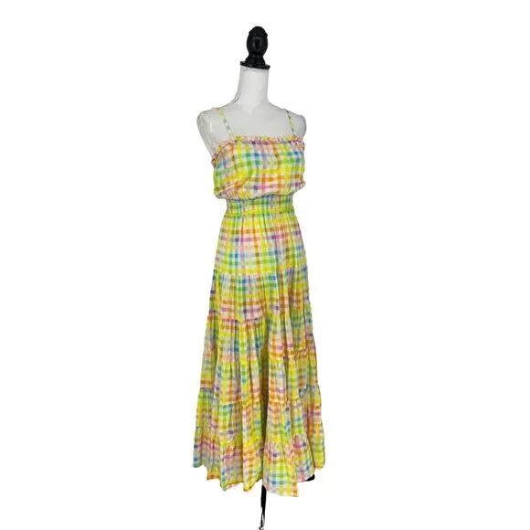 Playa Lucila Maxi Dress in Rainbow Gingham