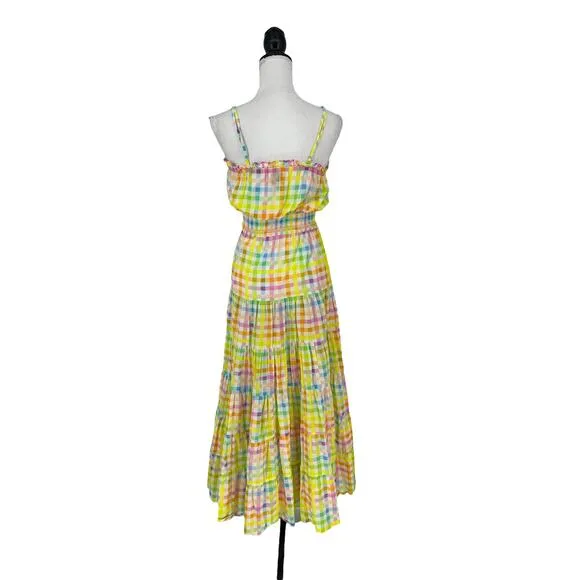Playa Lucila Maxi Dress in Rainbow Gingham