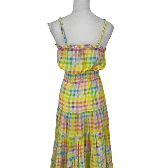 Playa Lucila Maxi Dress in Rainbow Gingham