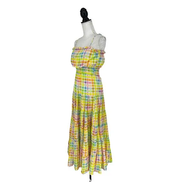 Playa Lucila Maxi Dress in Rainbow Gingham