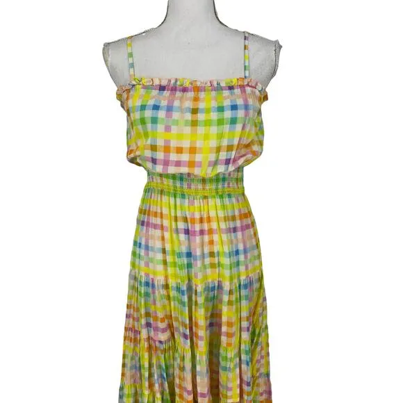 Playa Lucila Maxi Dress in Rainbow Gingham
