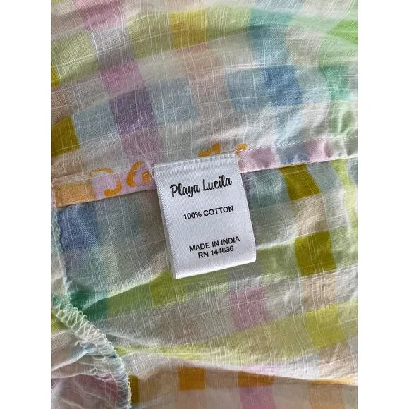 Playa Lucila Maxi Dress in Rainbow Gingham