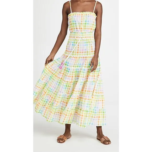 Playa Lucila Maxi Dress in Rainbow Gingham