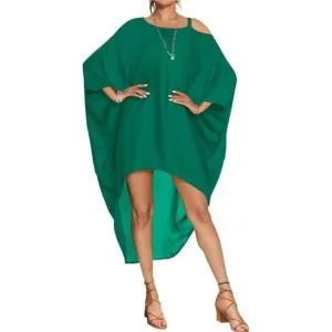 Plus Size Women Bathing Suit Cover Up Green 02