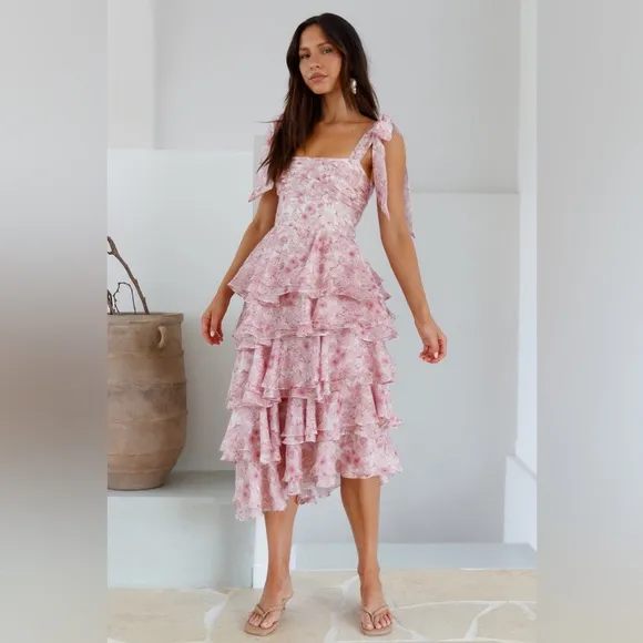 Poetry At Dawn Midi Dress