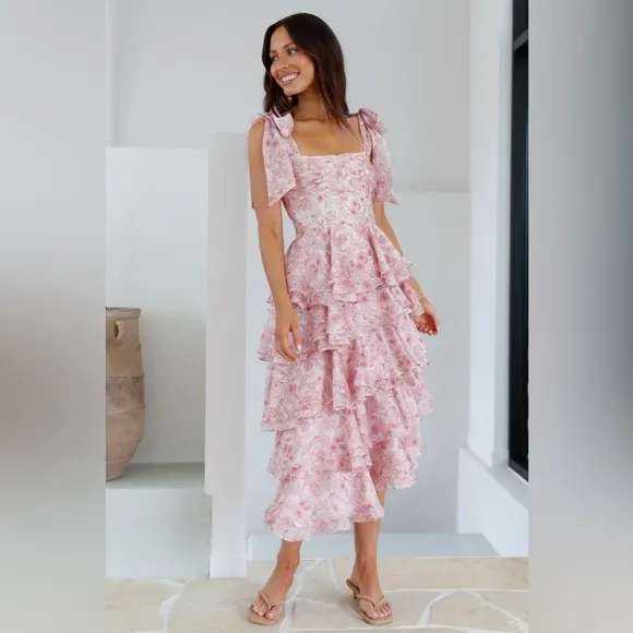 Poetry At Dawn Midi Dress