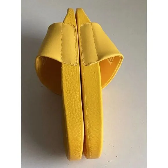 Polo Ralph Lauren BIG POLO BEAR Pool Slides Sandals Yellow Men's Sz 12 Limited