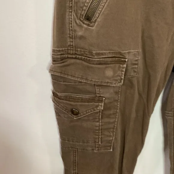 Polo Ralph Lauren burnished brown slim cargo zippered pants size 8