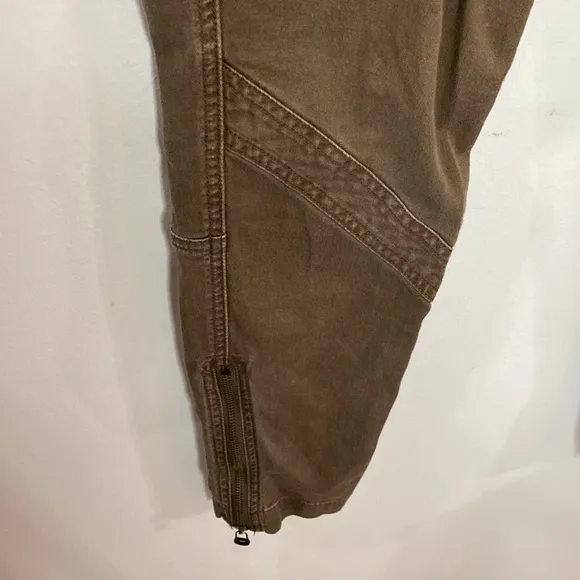 Polo Ralph Lauren burnished brown slim cargo zippered pants size 8