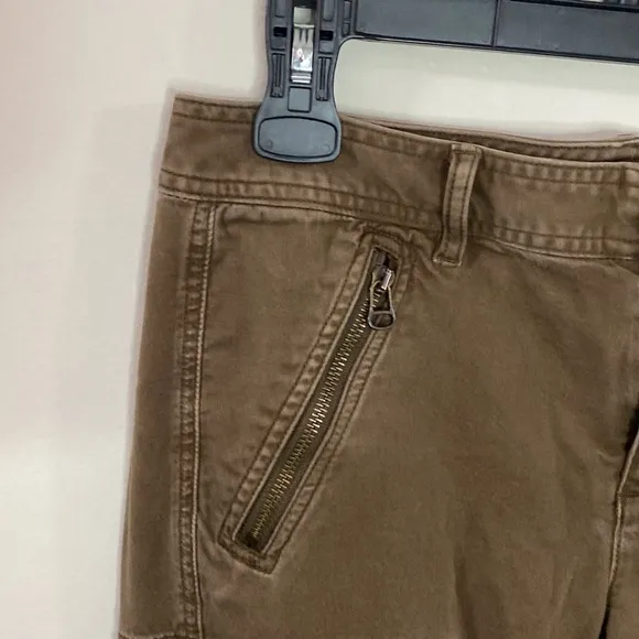 Polo Ralph Lauren burnished brown slim cargo zippered pants size 8