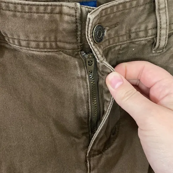 Polo Ralph Lauren burnished brown slim cargo zippered pants size 8