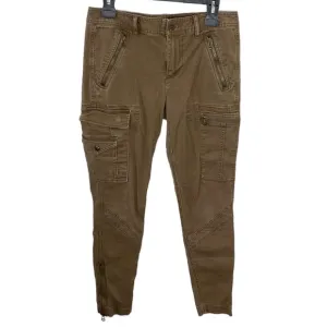 Polo Ralph Lauren burnished brown slim cargo zippered pants size 8