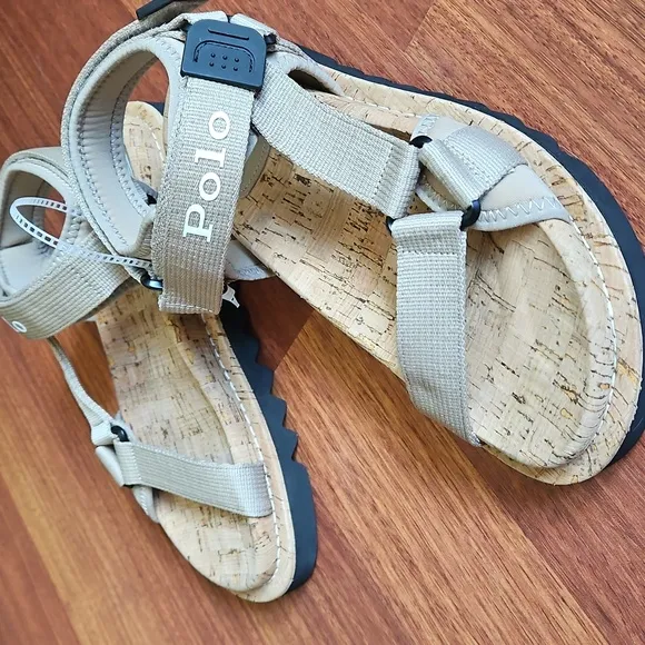 Polo Ralph Lauren Sport Earth Sandals, Cork Footbed - Women's Tan Sz8