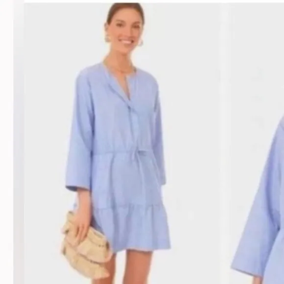 Pomander Place Tuckernuck Women's Chambray Lucy Dress  Size Large