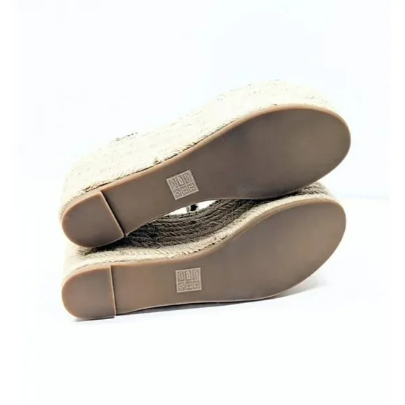 Pour La Victoire Women's Ria Suede &amp; Raffia Platform Sandals Size 6.5 MSRP $245