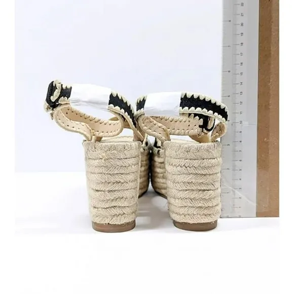 Pour La Victoire Women's Ria Suede &amp; Raffia Platform Sandals Size 6.5 MSRP $245