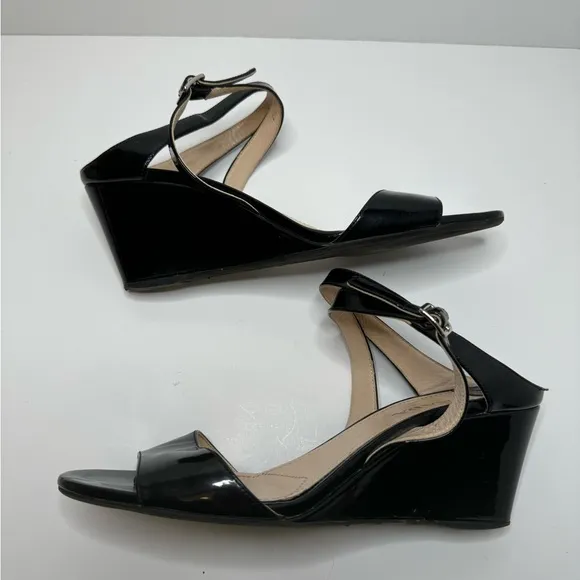 Prada patent leather wedge
