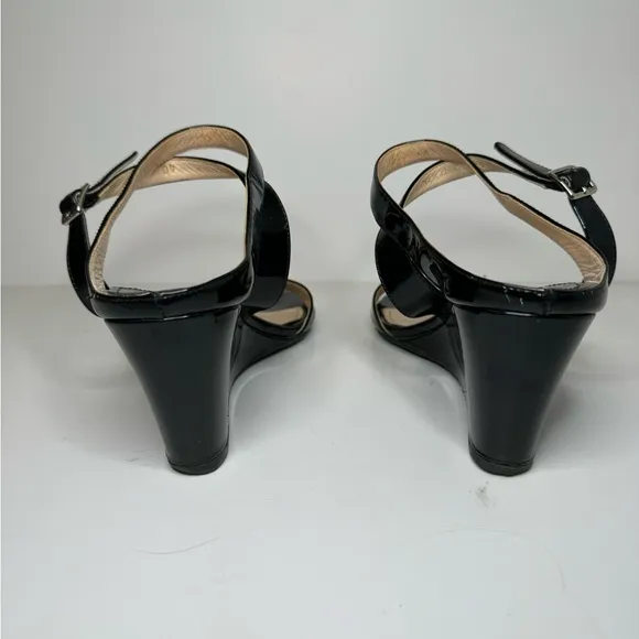 Prada patent leather wedge
