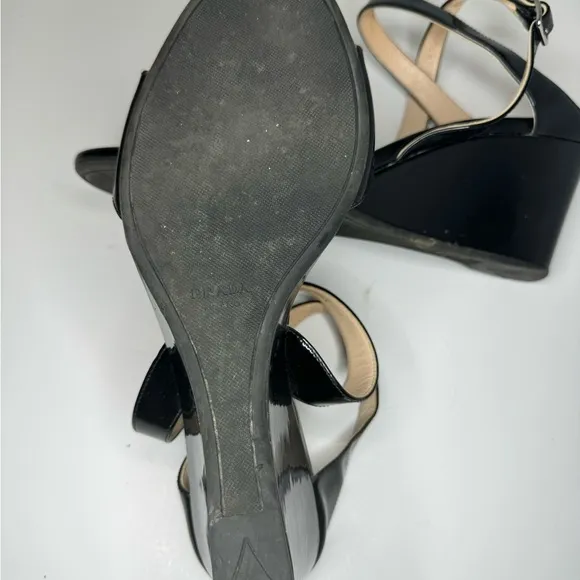 Prada patent leather wedge