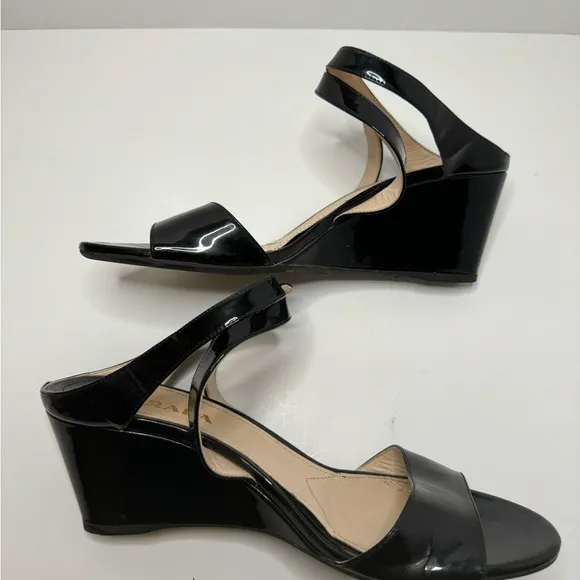 Prada patent leather wedge