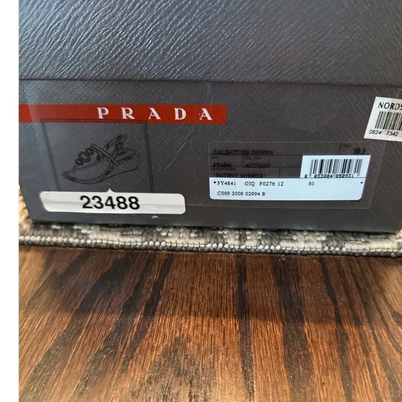 Prada Sport Leather Slingback Sandals