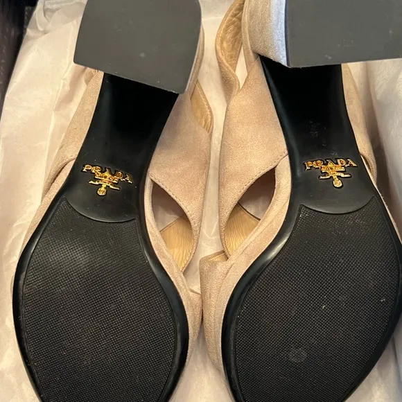Prada Suede Ankle Strap platform Sandals - Size 5.5