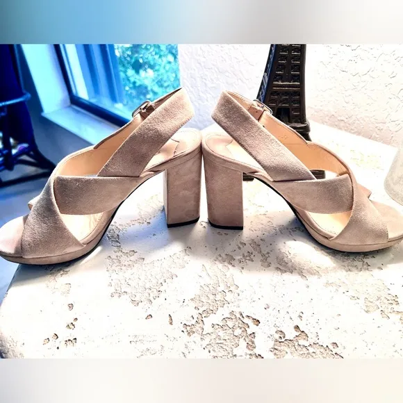 Prada Suede Ankle Strap platform Sandals - Size 5.5