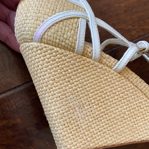 PRADA Wedge Sandals Straw / Raffia - Size 41