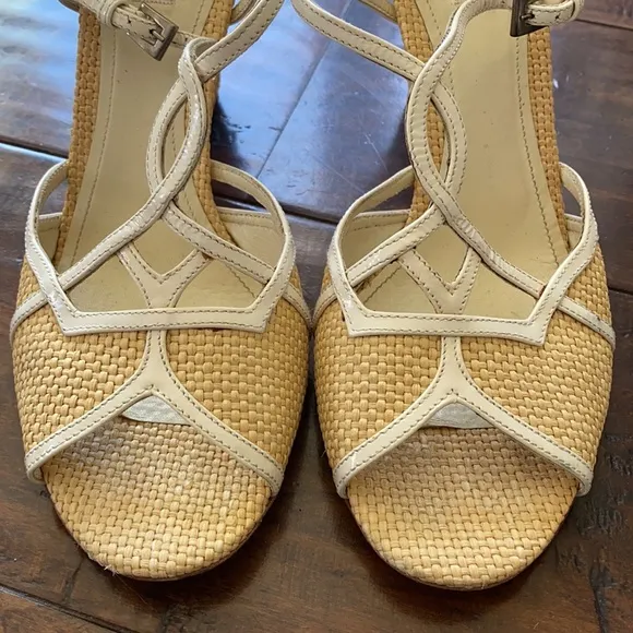 PRADA Wedge Sandals Straw / Raffia - Size 41