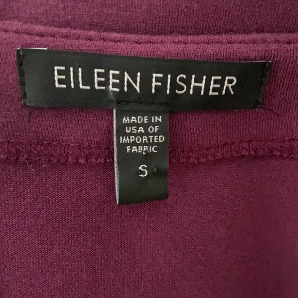Price Drop! EILEEN FISHER Maroon Cowl Neck Short Sleeve Dress Women's Size S