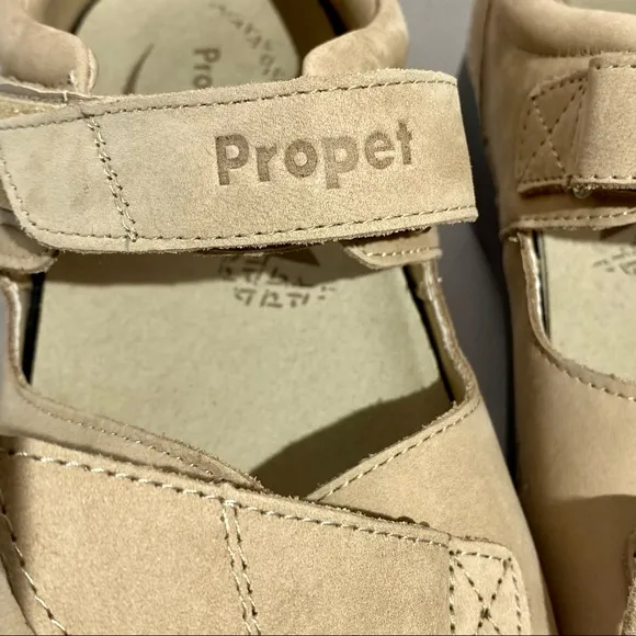 Propet Pedic Walker Sandals Dusty Tan Nubuck NW/OT Adjustable Straps