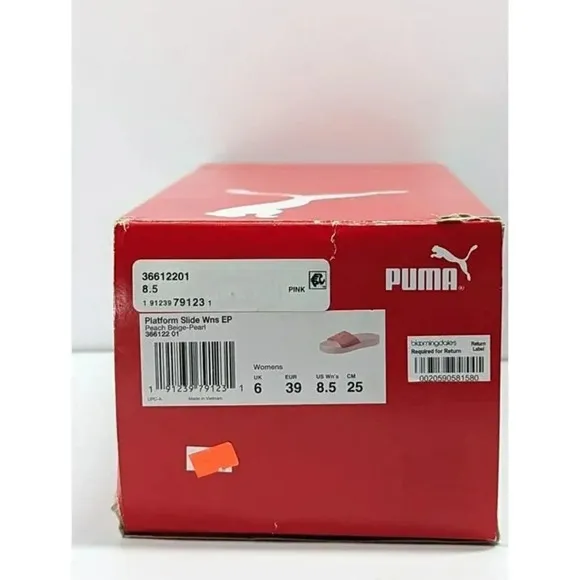 Puma Women's Bold Platform Pink Pearl Pool Slides Sandals Size 8.5 US (MSRP $85)