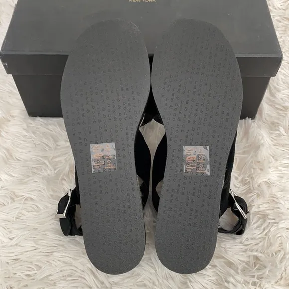 Rag &amp; Bone Black Suede Espadrille Sandals