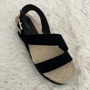 Rag &amp; Bone Black Suede Espadrille Sandals