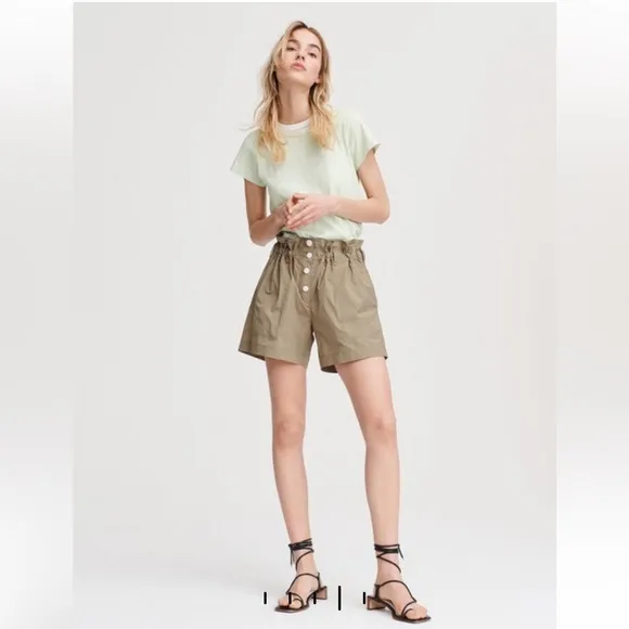 Rag &amp; Bone Glenn paperbag waist shorts Size 8