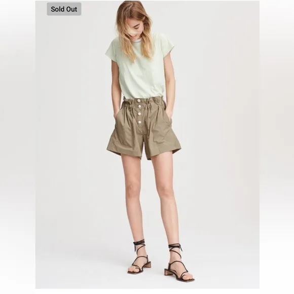 Rag &amp; Bone Glenn paperbag waist shorts Size 8