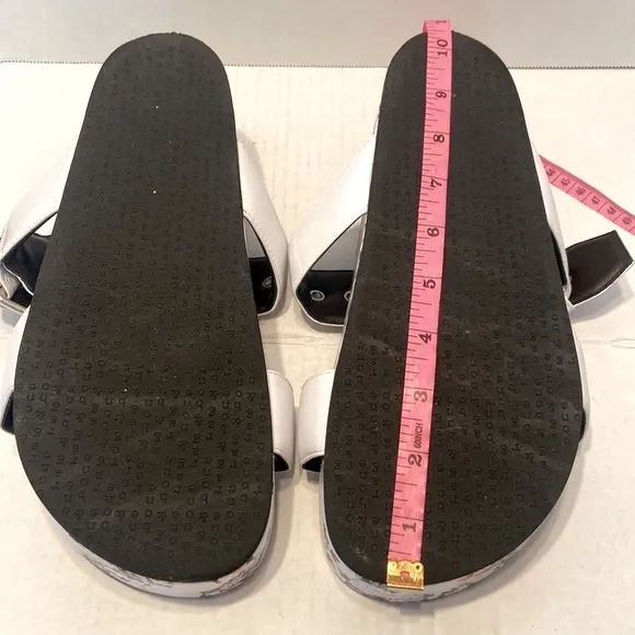 Rag &amp; Bone New York Slip On White Floral Platform Sandals Size 40