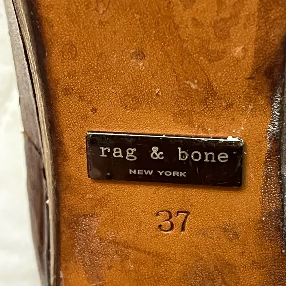 Rag &amp; Bone Sandals Sloane Tan Nubuck Leather Platform Heel Slingback