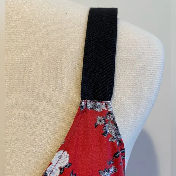 Rag &amp; Bone Zoe V-Neck Sleeveless Zoe Floral-Print Silk Dress Size L