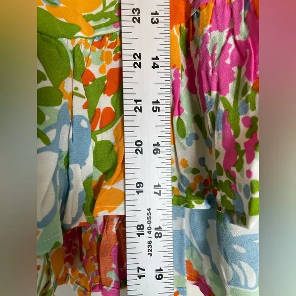 Rails Lara Multicolor “Day Garden” Ruched Mini Skirt Sz medRuffled Flouncy
