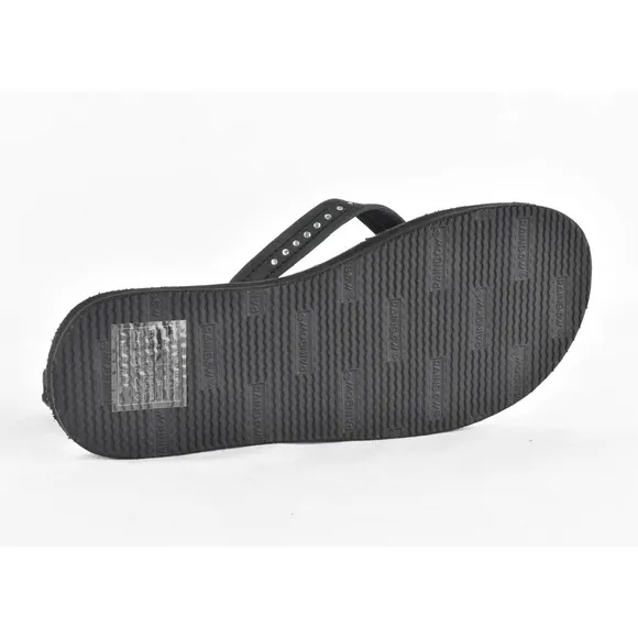 Rainbow Thin Strap Sandals Swarovski Crystals Premier Black Kids 4-5