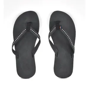 Rainbow Thin Strap Sandals Swarovski Crystals Premier Black Kids 4-5