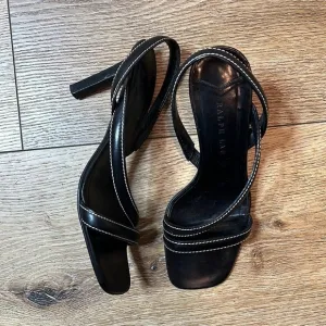 Ralph Lauren Black Leather Sandals Size 7B