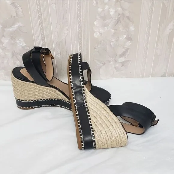 Ralph Lauren Hilarie Leather Espadrilles Sandals Size 10 New
