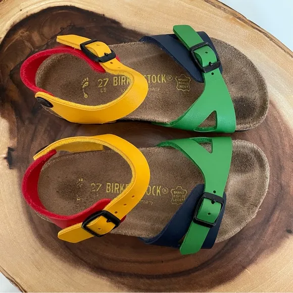 RARE Unisex Kid’s Rio Color Block Multicolor Birkenstock Sandals