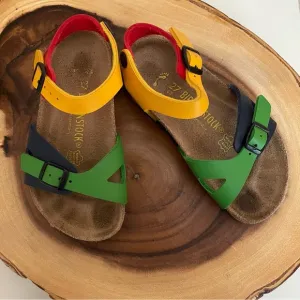 RARE Unisex Kid’s Rio Color Block Multicolor Birkenstock Sandals