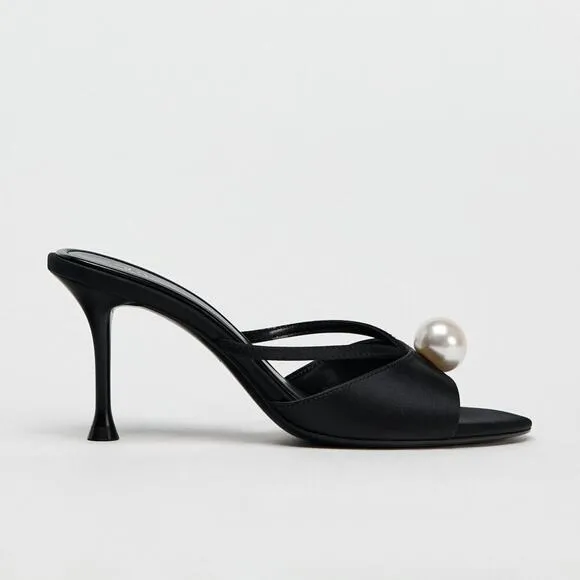 RARE!!! ZARA Satin Effect Heels NWT