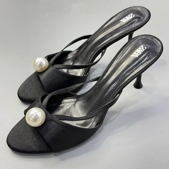 RARE!!! ZARA Satin Effect Heels NWT