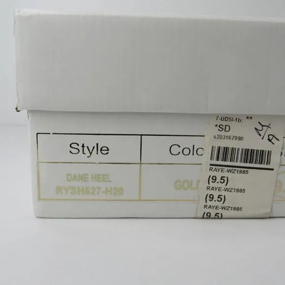 Raye Women's Dane Heels in Gold SZ 9.5
